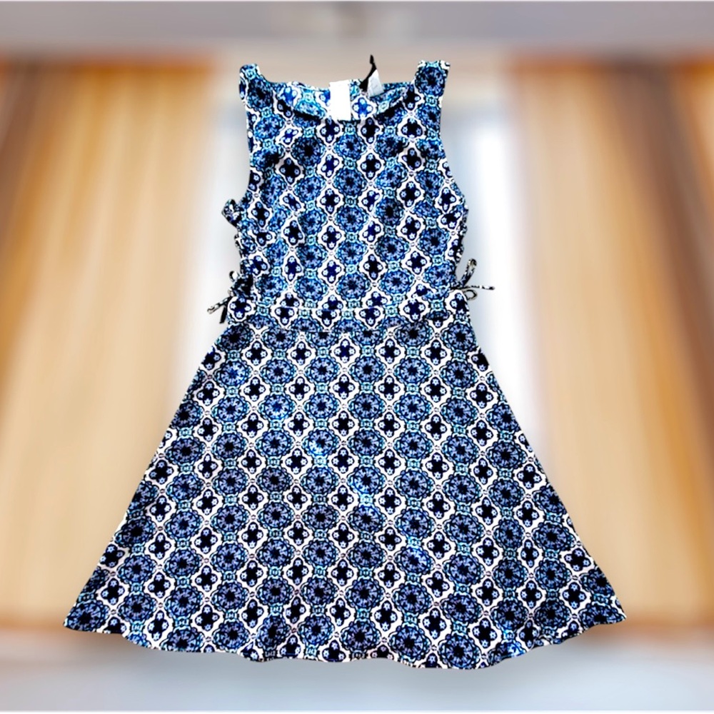 H&M Blue and White Dress